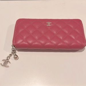 High Quality Fashion Cherry Pink Long Wallet (Vintage)